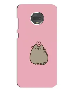 Чехол для Motorola MOTO G7 с картинкой «Pusheen сердце»