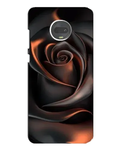 Чехол для Motorola MOTO G7 с картинкой «Шелковая черная роза»
