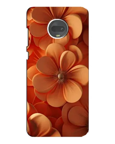 Чехол для Motorola MOTO G7 с картинкой «Оранжевый макро цветок»