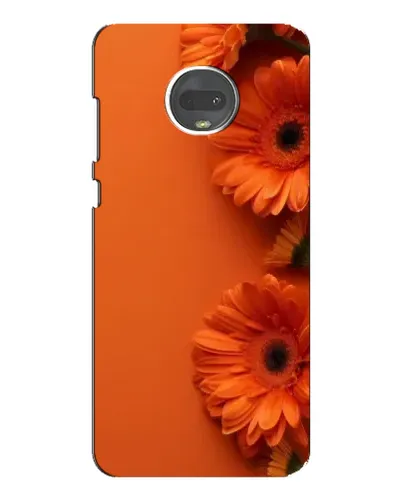 Чехол для Motorola MOTO G7 с картинкой «Оранжевые герберы»