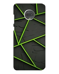 Чехол для Motorola MOTO G7 с картинкой «Зеленые геометрические линии»