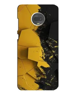 Чехол для Motorola MOTO G7 с картинкой «Золотые осколки геометрии»