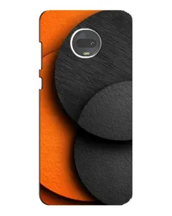 Чехол для Motorola MOTO G7 с картинкой «Геометрия оранжевых кругов»