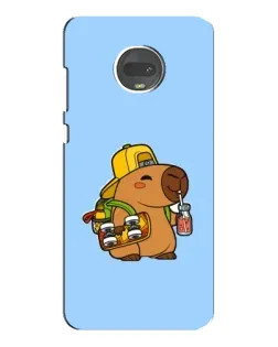 Чехол для Motorola MOTO G7 с картинкой «Капибара на скейте»