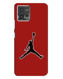 Чехол для Motorola MOTO G72 с картинкой «Jordan Red Back»