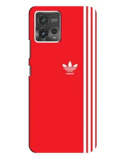 Чехол для Motorola MOTO G72 с картинкой «Красный минимализм Adidas»