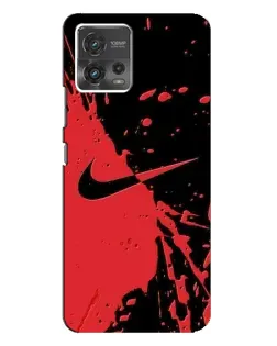 Чехол для Motorola MOTO G72 с картинкой «Красные брызги Nike»