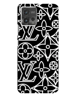 Чехол для Motorola MOTO G72 с картинкой «Черно-белый узор LV» Чехол для Motorola MOTO G72 с картинкой «Черно-белый узор LV»