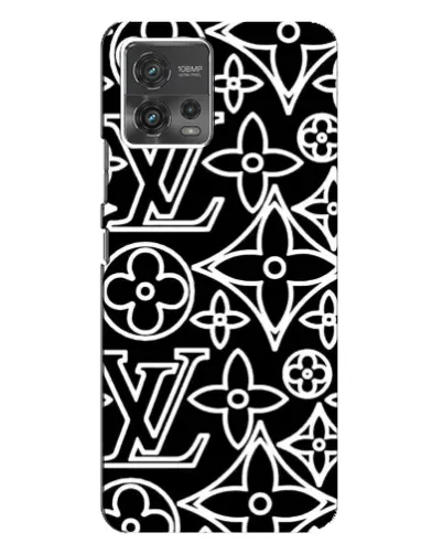 Чехол для Motorola MOTO G72 с картинкой «Черно-белый узор LV» Чехол для Motorola MOTO G72 с картинкой «Черно-белый узор LV»