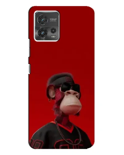 Чехол для Motorola MOTO G72 с картинкой «Bored Ape в красном»