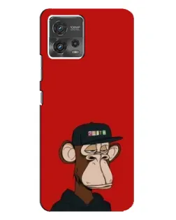Чехол для Motorola MOTO G72 с картинкой «Bored Ape — красный фон» Чехол для Motorola MOTO G72 с картинкой «Bored Ape — красный фон»