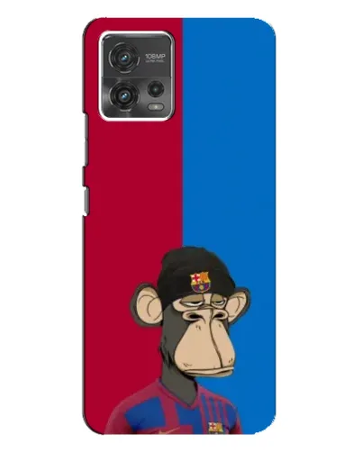 Чехол для Motorola MOTO G72 с картинкой «Bored Ape — фанат Барсы»