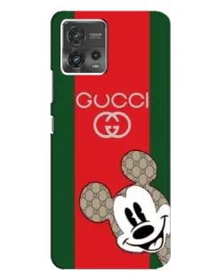 Чохол для Motorola MOTO G72 з картинкою «Gucci — смуги та Міккі»