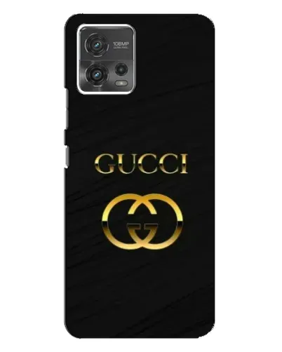 Чехол для Motorola MOTO G72 с картинкой «Золотой логотип Gucci»