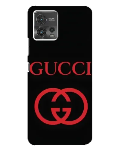 Чехол для Motorola MOTO G72 с картинкой «Gucci — красный логотип»