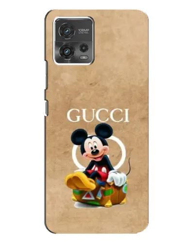 Чехол для Motorola MOTO G72 с картинкой «Микки Маус Gucci — крафт»
