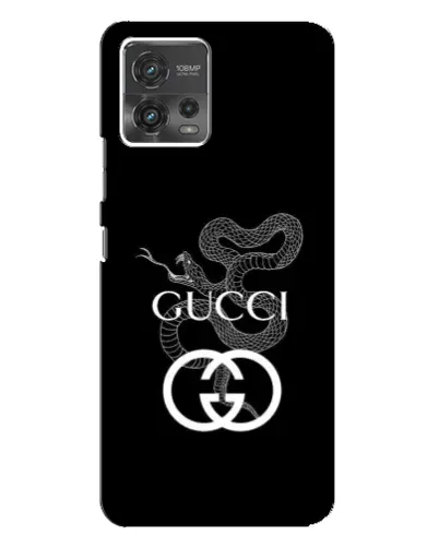 Чехол для Motorola MOTO G72 с картинкой «Gucci — серебряная змея»