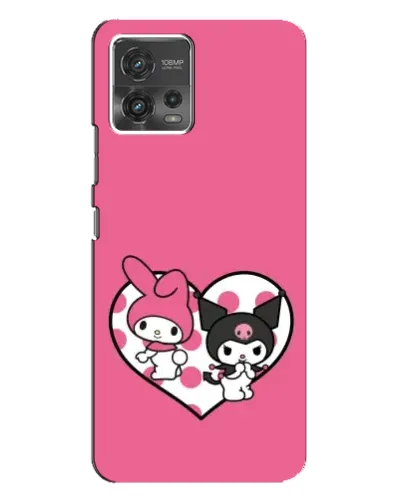 Чехол для Motorola MOTO G72 с картинкой «Kuromi и My Melody»