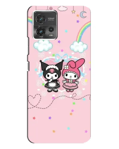 Чехол для Motorola MOTO G72 с картинкой «My Melody и Kuromi»