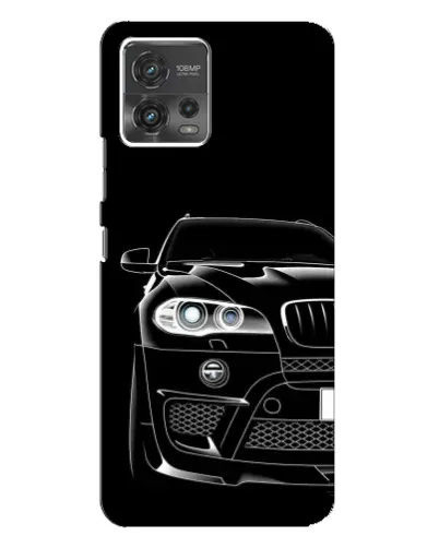 Чехол для Motorola MOTO G72 с картинкой «Темный силуэт BMW»