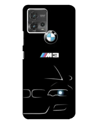 Чехол для Motorola MOTO G72 с картинкой «Минималистичный принт BMW M3»