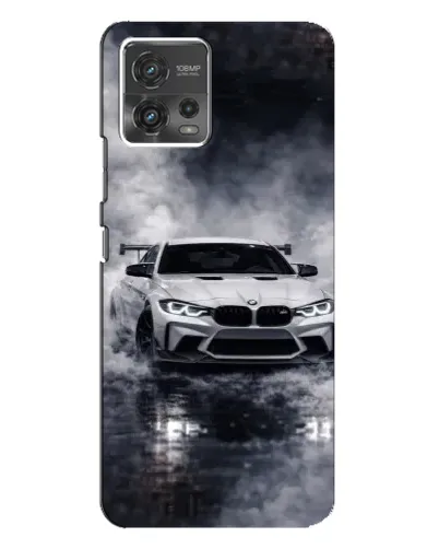 Чехол для Motorola MOTO G72 с картинкой «BMW сквозь туман»