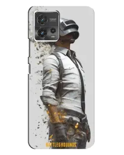 Чехол для Motorola MOTO G72 с картинкой «PUBG — боец в пыли»