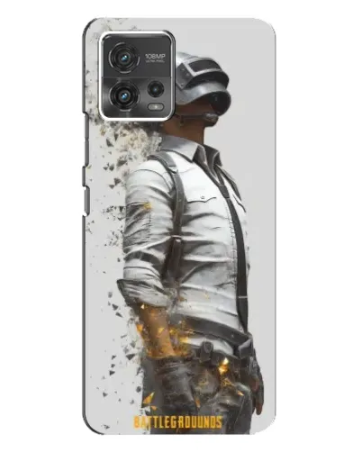 Чехол для Motorola MOTO G72 с картинкой «PUBG — боец в пыли»