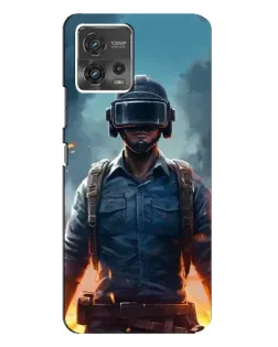 Чехол для Motorola MOTO G72 с картинкой «PUBG — реалистичный герой»