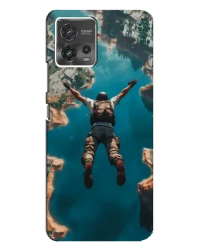Чехол для Motorola MOTO G72 с картинкой «PUBG — свободное падение»