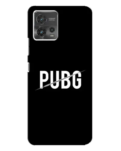 Чехол для Motorola MOTO G72 с картинкой «PUBG — белый логотип»