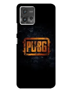 Чехол для Motorola MOTO G72 с картинкой «PUBG — золотой логотип»