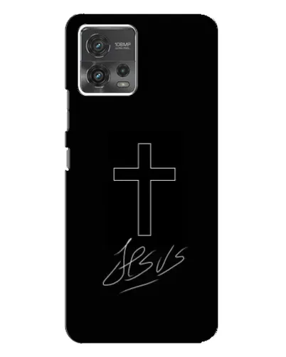 Чехол для Motorola MOTO G72 с картинкой «Графический крест Jesus» Чехол для Motorola MOTO G72 с картинкой «Графический крест Jesus»