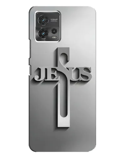 Чехол для Motorola MOTO G72 с картинкой «Металлический крест Jesus» Чехол для Motorola MOTO G72 с картинкой «Металлический крест Jesus»