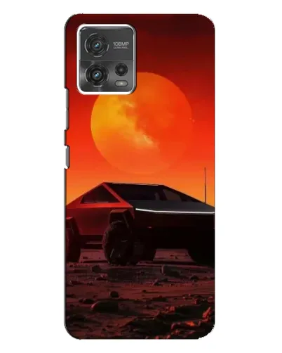 Чехол для Motorola MOTO G72 с картинкой «Cybertruck на Марсе»