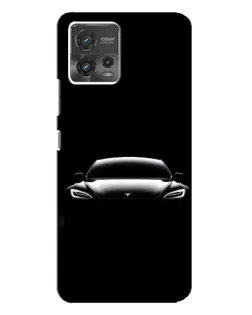 Чехол для Motorola MOTO G72 с картинкой «Фары Tesla Night»