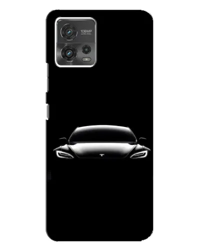 Чехол для Motorola MOTO G72 с картинкой «Фары Tesla Night»