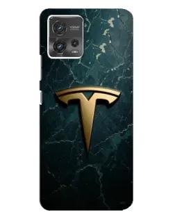 Чехол для Motorola MOTO G72 с картинкой «Мраморная Tesla Gold»