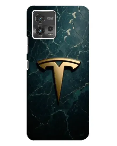 Чехол для Motorola MOTO G72 с картинкой «Мраморная Tesla Gold»