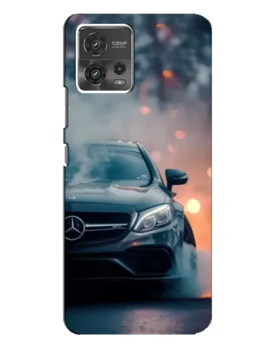 Чехол для Motorola MOTO G72 с картинкой «Mercedes — ночной город» Чехол для Motorola MOTO G72 с картинкой «Mercedes — ночной город»