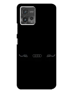 Чехол для Motorola MOTO G72 с картинкой «Audi — световой подпись» Чехол для Motorola MOTO G72 с картинкой «Audi — световой подпись»