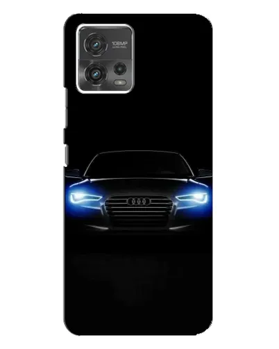Чехол для Motorola MOTO G72 с картинкой «Audi в неоне»