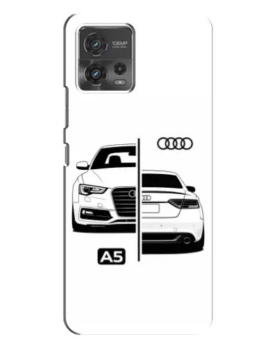 Чехол для Motorola MOTO G72 с картинкой «Audi — контрастный дизайн»