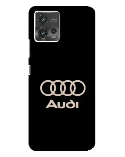 Чехол для Motorola MOTO G72 с картинкой «Audi — золотой логотип»