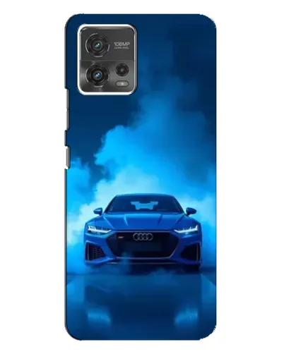 Чехол для Motorola MOTO G72 с картинкой «Audi — голубая энергия»