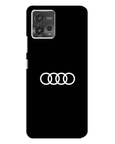 Чехол для Motorola MOTO G72 с картинкой «Audi White Logo»