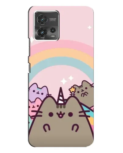 Чехол для Motorola MOTO G72 с картинкой «Единорог Pusheen»