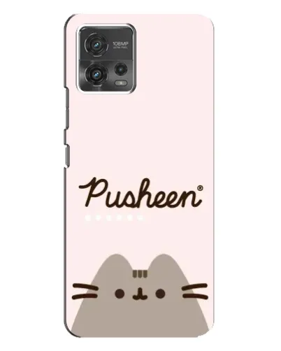 Чехол для Motorola MOTO G72 с картинкой «Pusheen логотип»