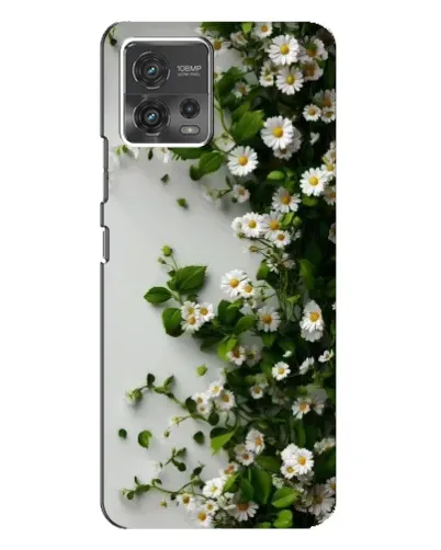 Чехол для Motorola MOTO G72 с картинкой «Ветка мелких белых цветов» Чехол для Motorola MOTO G72 с картинкой «Ветка мелких белых цветов»