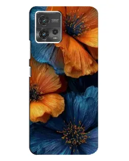 Чохол для Motorola MOTO G72 з картинкою «Яскрава синьо-помаранчева флора» Чохол для Motorola MOTO G72 з картинкою «Яскрава синьо-помаранчева флора»